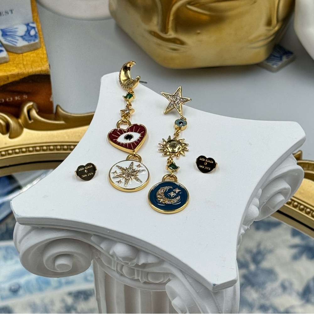 🆕 KATE SPADE 🧿 NWT Like Magic Liner Charm Earrings - Picture 5 of 16